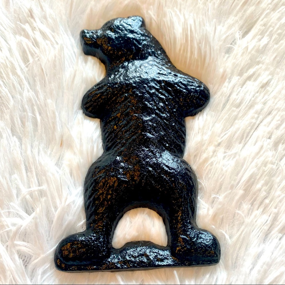 Antique vintage Cast Iron Bear Rustic Northern Cottage Man Cave Bottle Opener